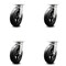 Service Caster 8 Inch Kingpinless Rubber on Steel Wheel Swivel Top Plate Caster SCC, 4PK SCC-KP30S820-RSR-4 - alternate 1